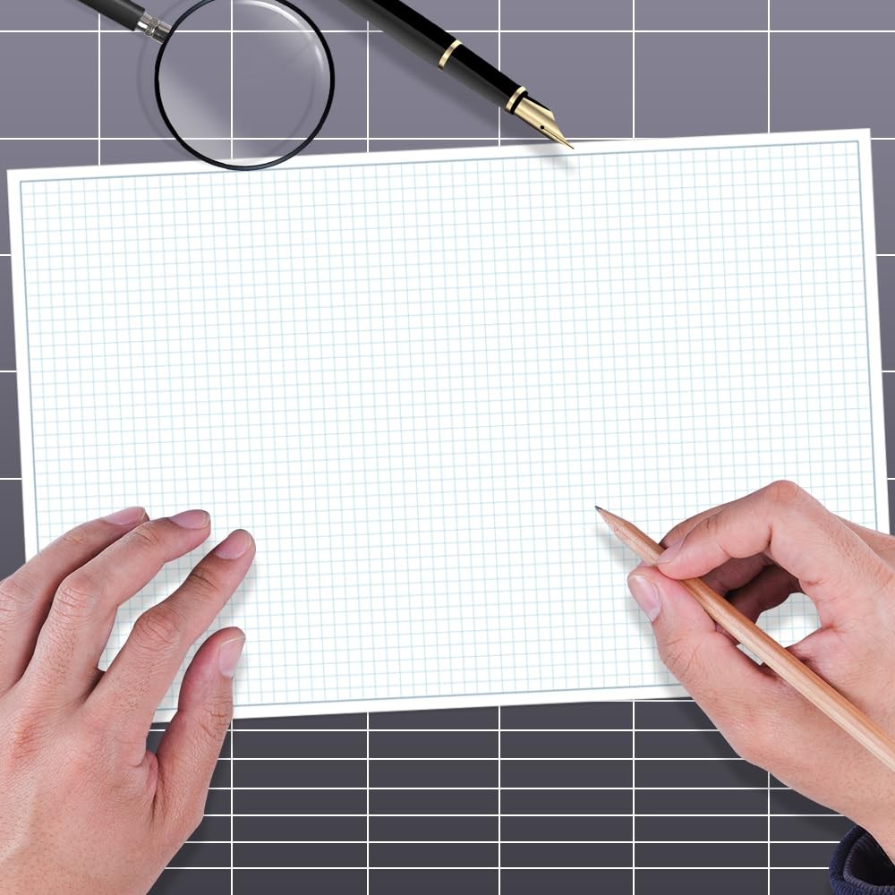 Engineering Graph Paper Pads, 11×17 Quadrille 25 Sheets/50 Pages Grid Paper f…