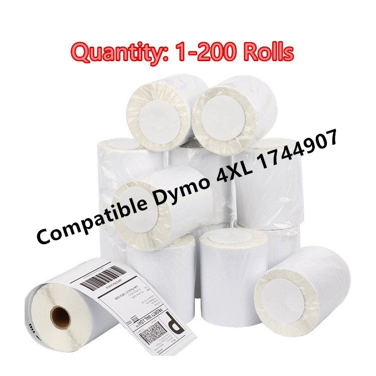 1-200 Roll 220/Roll 4×6 Thermal Labels Self Adhesive Compatible Dymo 4XL 1744907