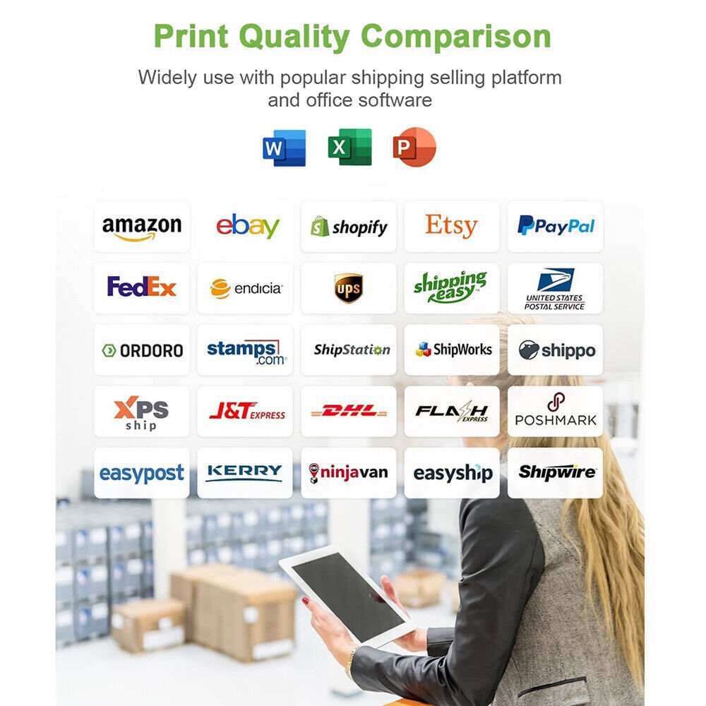 500/Stack 4x 6 Fanfold Direct Thermal Shipping Labels for Zebra & Rollo Printers