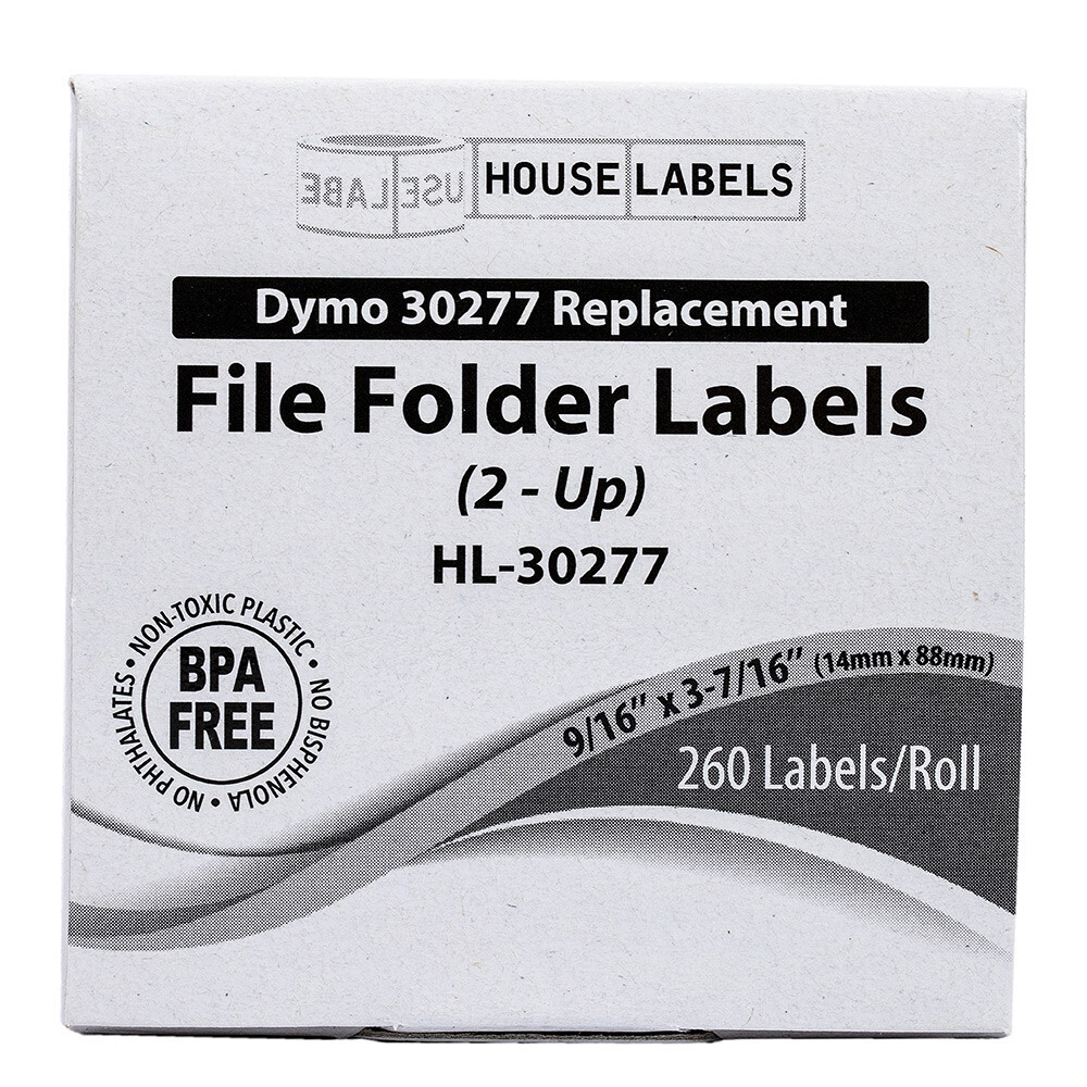 DYMO 30277 File Folder Labels (2-up) (9/16″ x 3-7/16″) – (1) Roll of 260