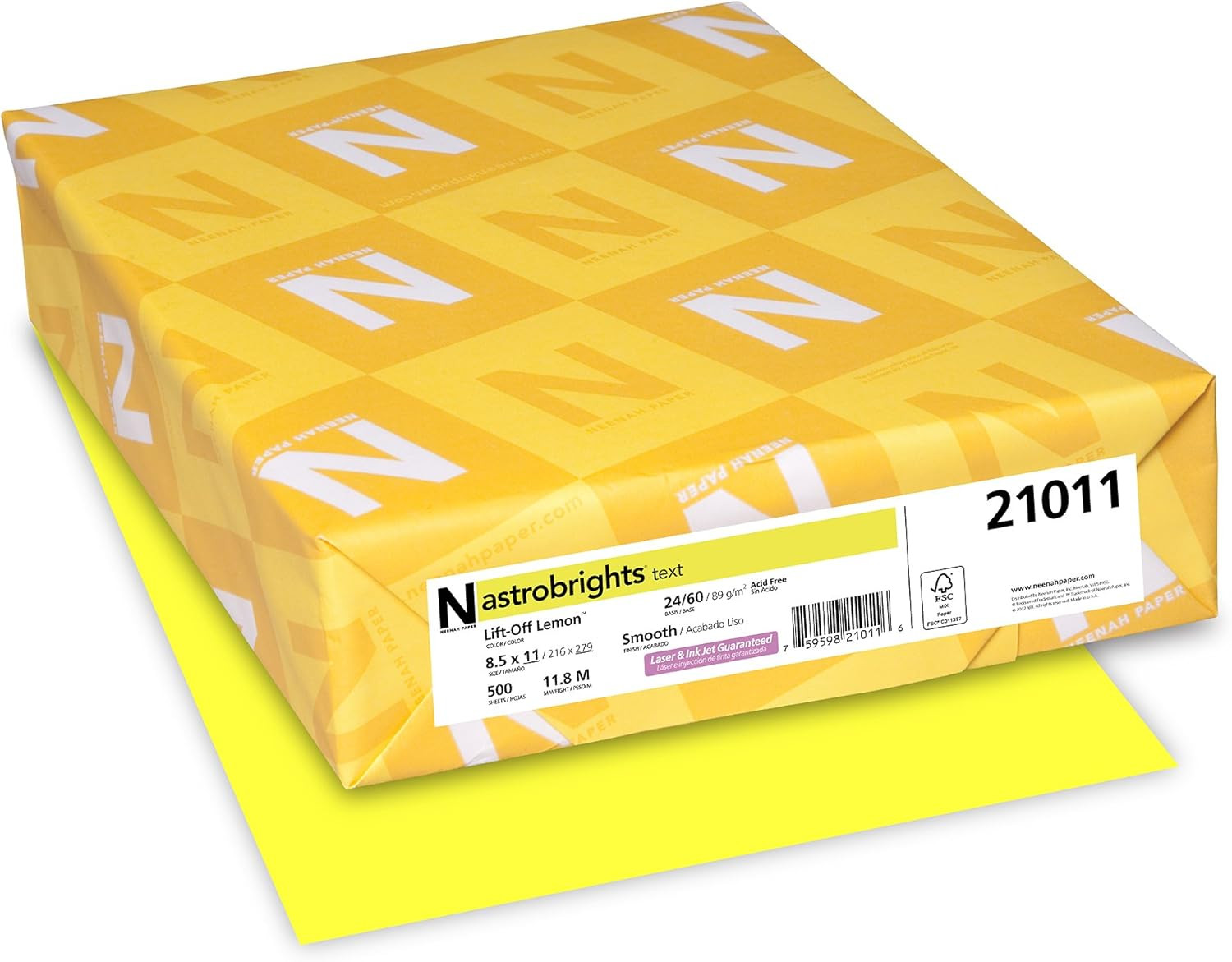Bright Color Paper, Neenah Astrobrights®, Letter Paper Size, 24 Lb, FSC Certifie