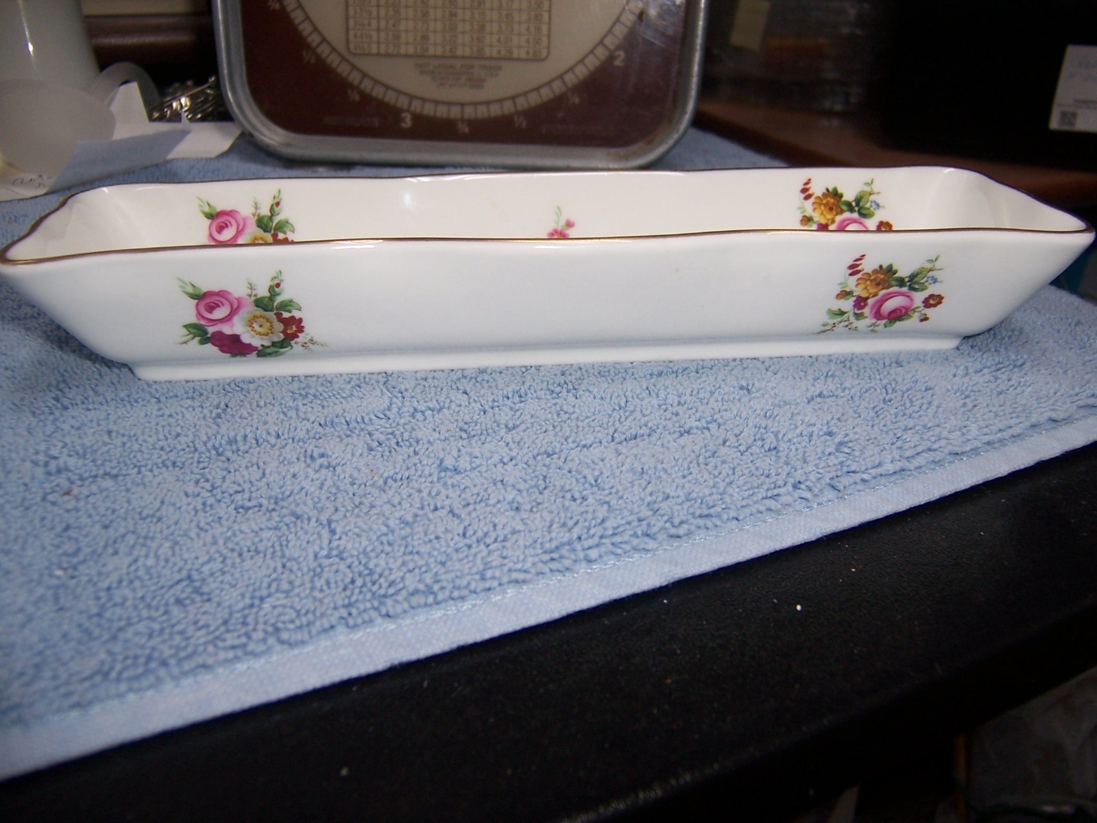 VTG COLAPORT BONE CHINA DESK TOP PENCIL FILES MISC ITEMS TRAY LUDLOW