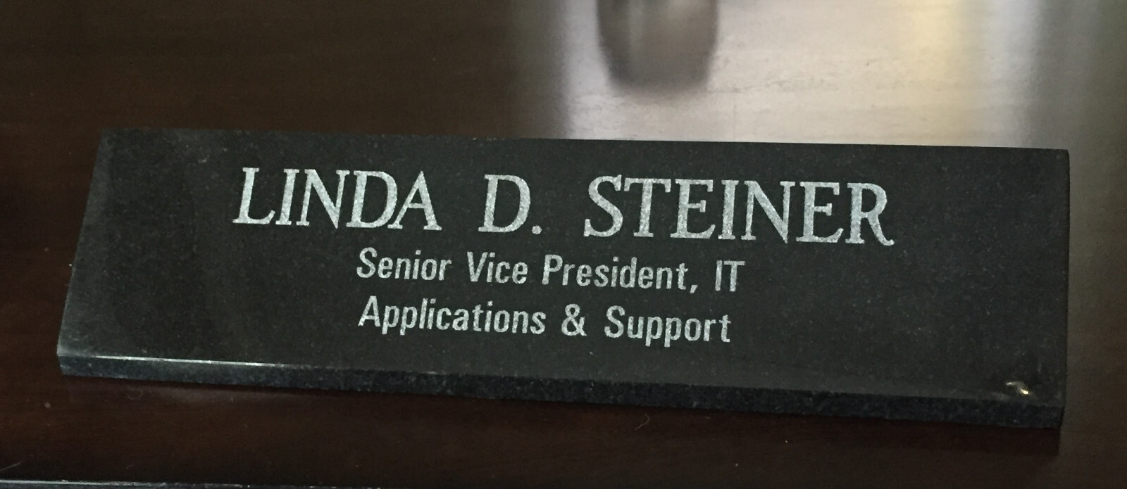 Granite Nameplate (personalized) Black Etched (16x3x3) Cemetery Funeral Memorial