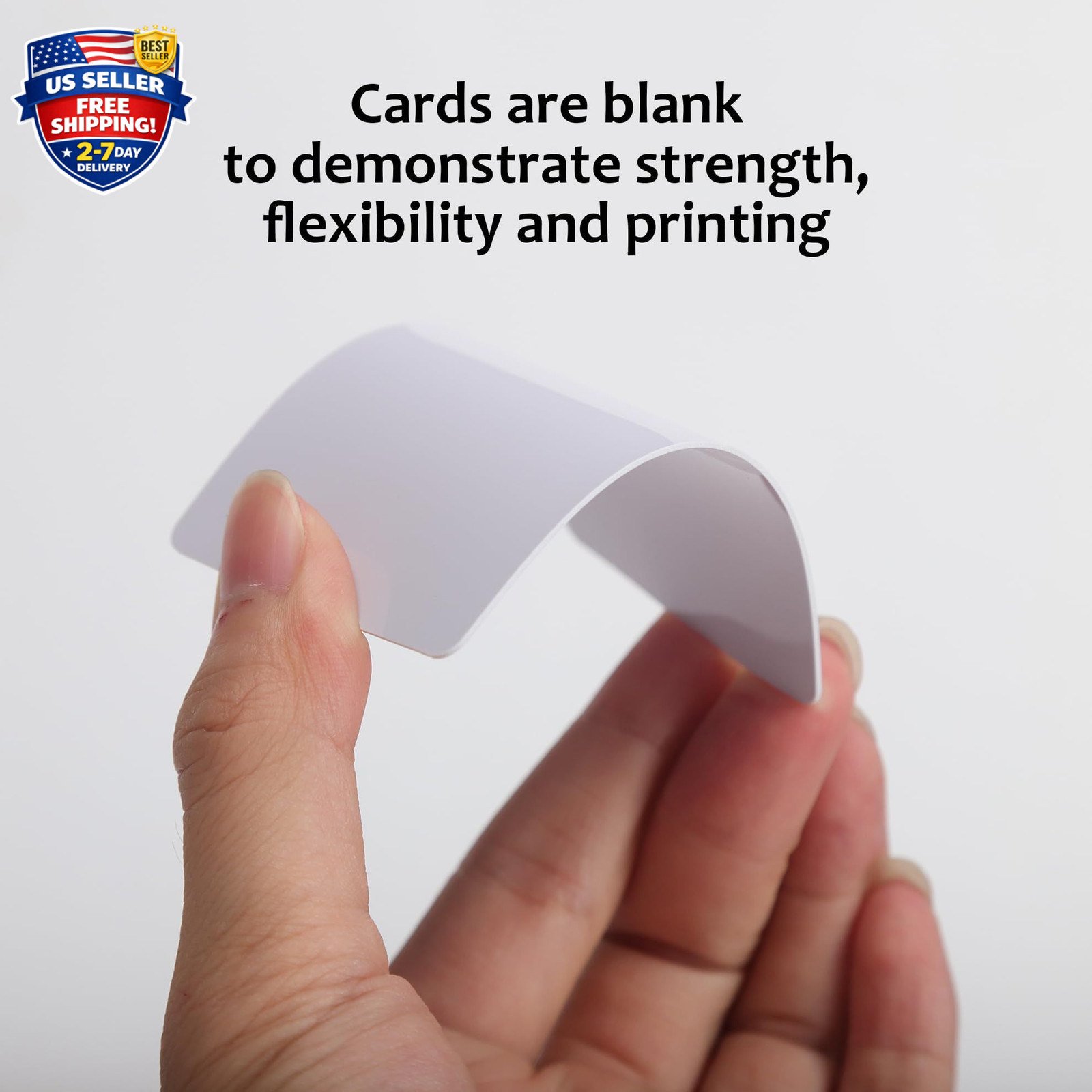 500 Pack Blank White PVC ID Cards – CR80 30 Mil Plastic Cards for Photo ID Badge