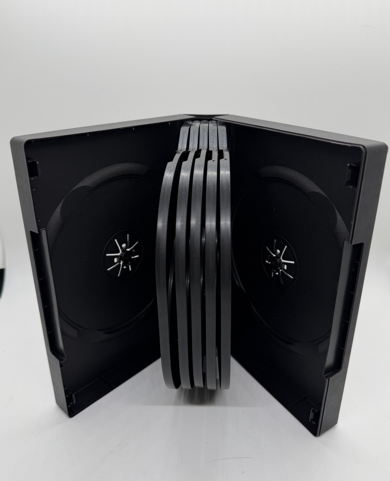 1 NEW TOP QUALITY MULTI-12 DISC DVD CASE, 1.5″ SPINE,BLACK,DH12, FREE SHIPPING