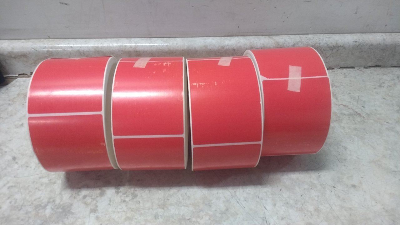 Brand Name 35YP19 4 Pk 4 In W 6 In H 1,000 Labels/Roll Red Printer Label