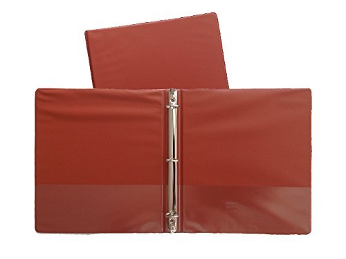 Burnt Orange Standard 3-Ring Binders, 1-Inch, for 8.5″ x 11″ Sheets, 2 pack