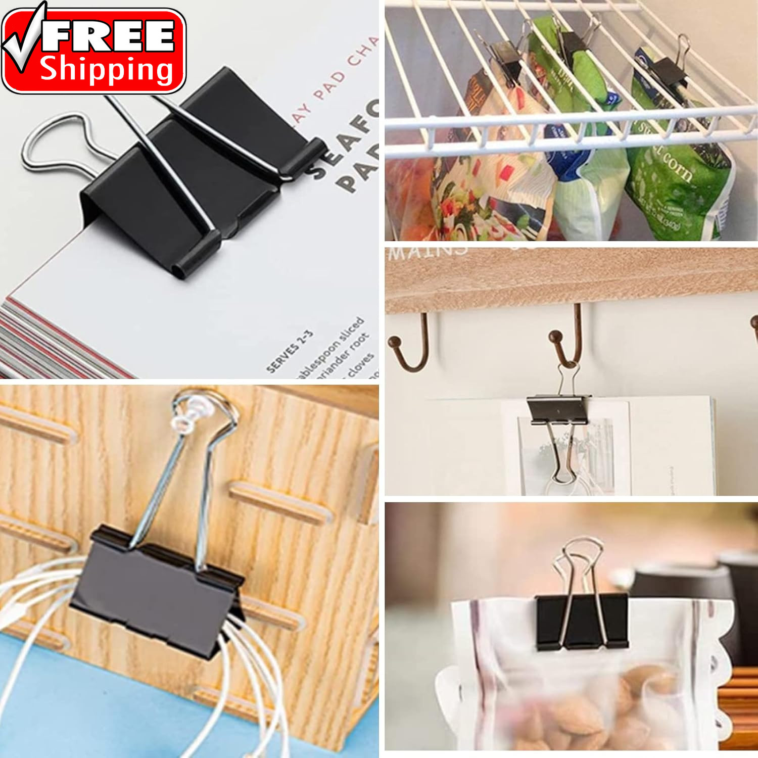 Extra Large Binder Clips 2.4 Inch (36 Pack), Upgrade Giant Binder Clips Big Pape