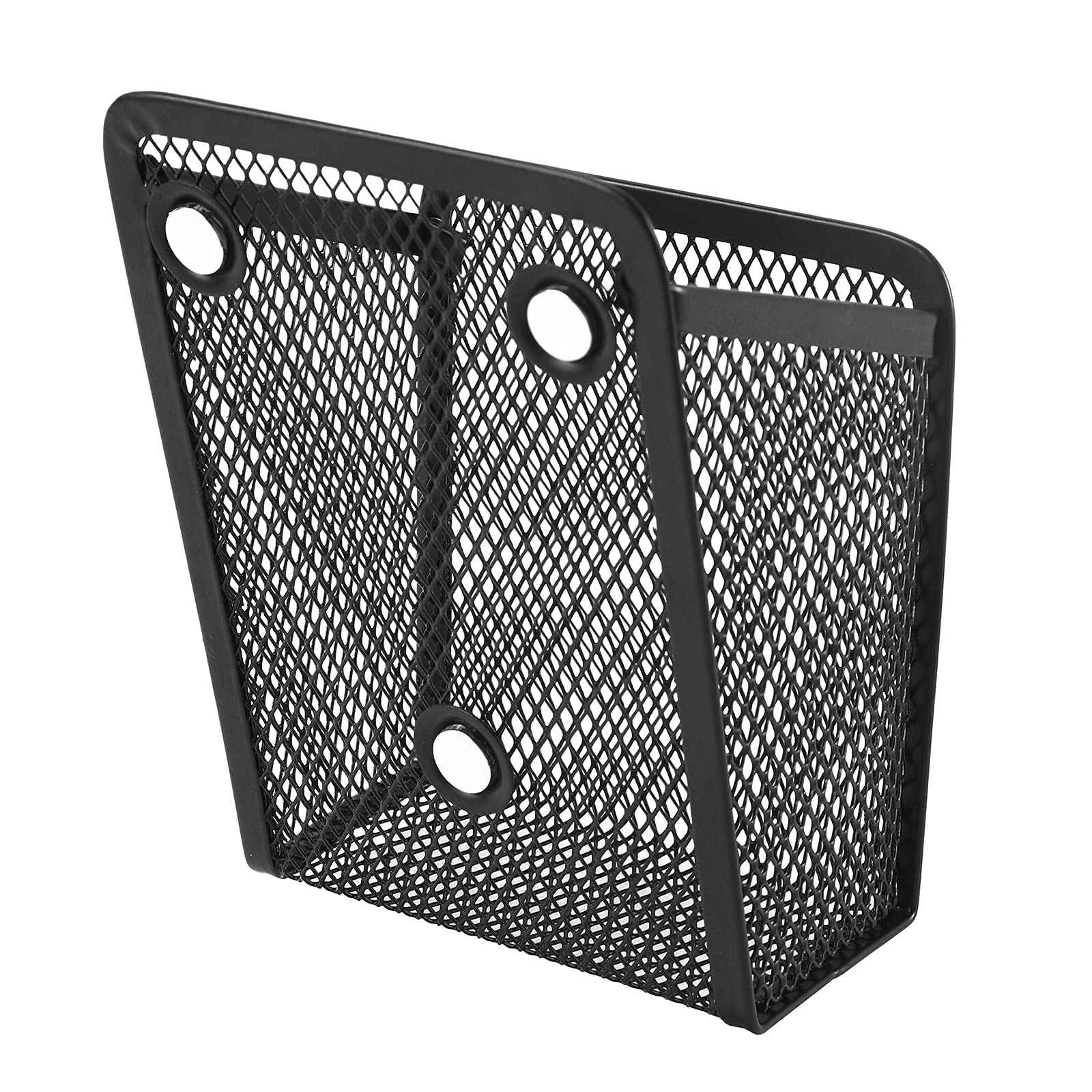 Sanpaint Magnetic Pencil Holder,Mesh Stainless Steel 1 Basket, 1 Pack Black
