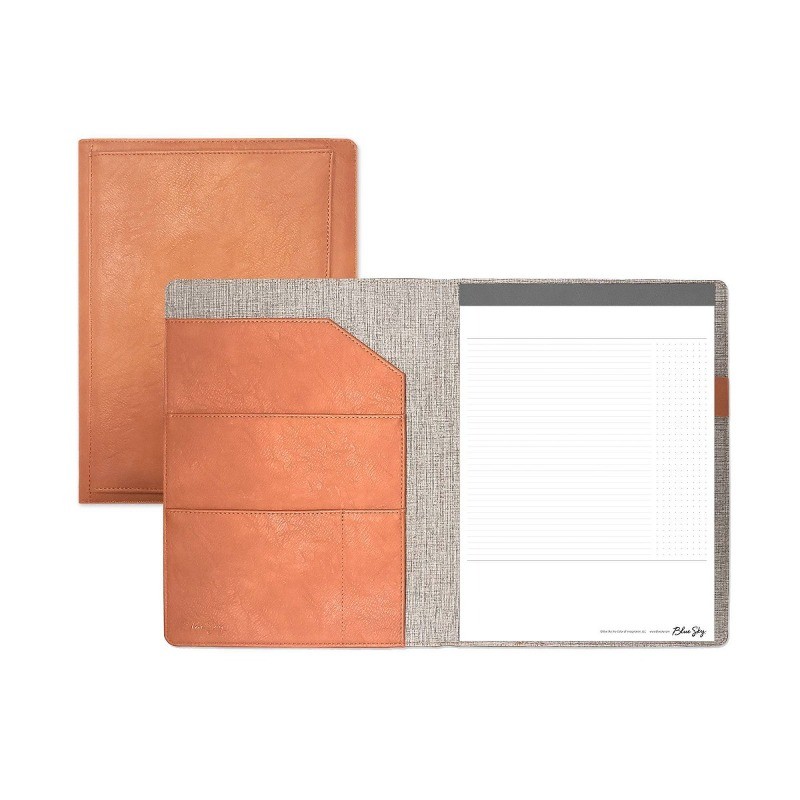 Padfolio with Notepad Letter Size Tan