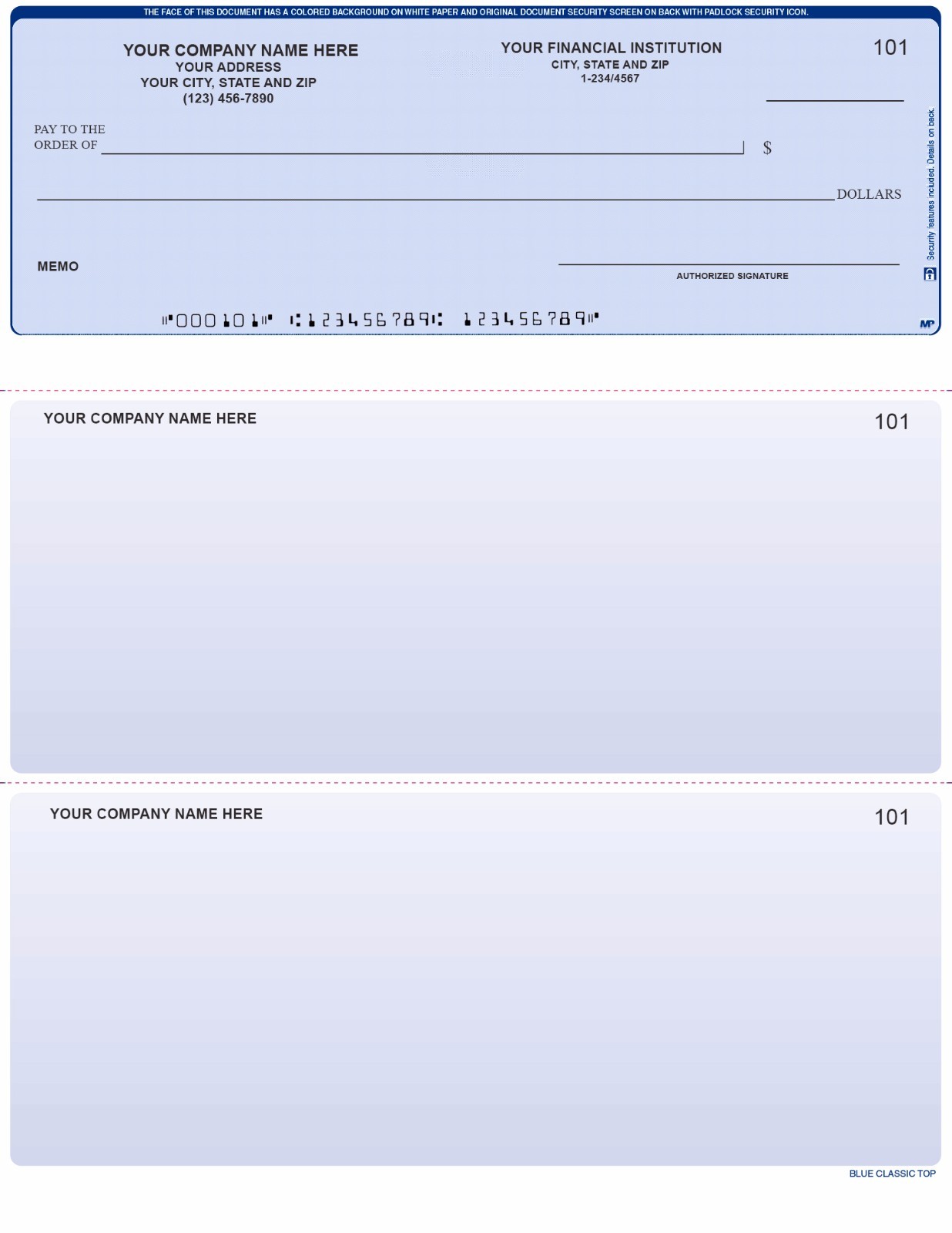 Printed Computer Checks Comparable With QuickBooks w / CUSTOM Logo 500