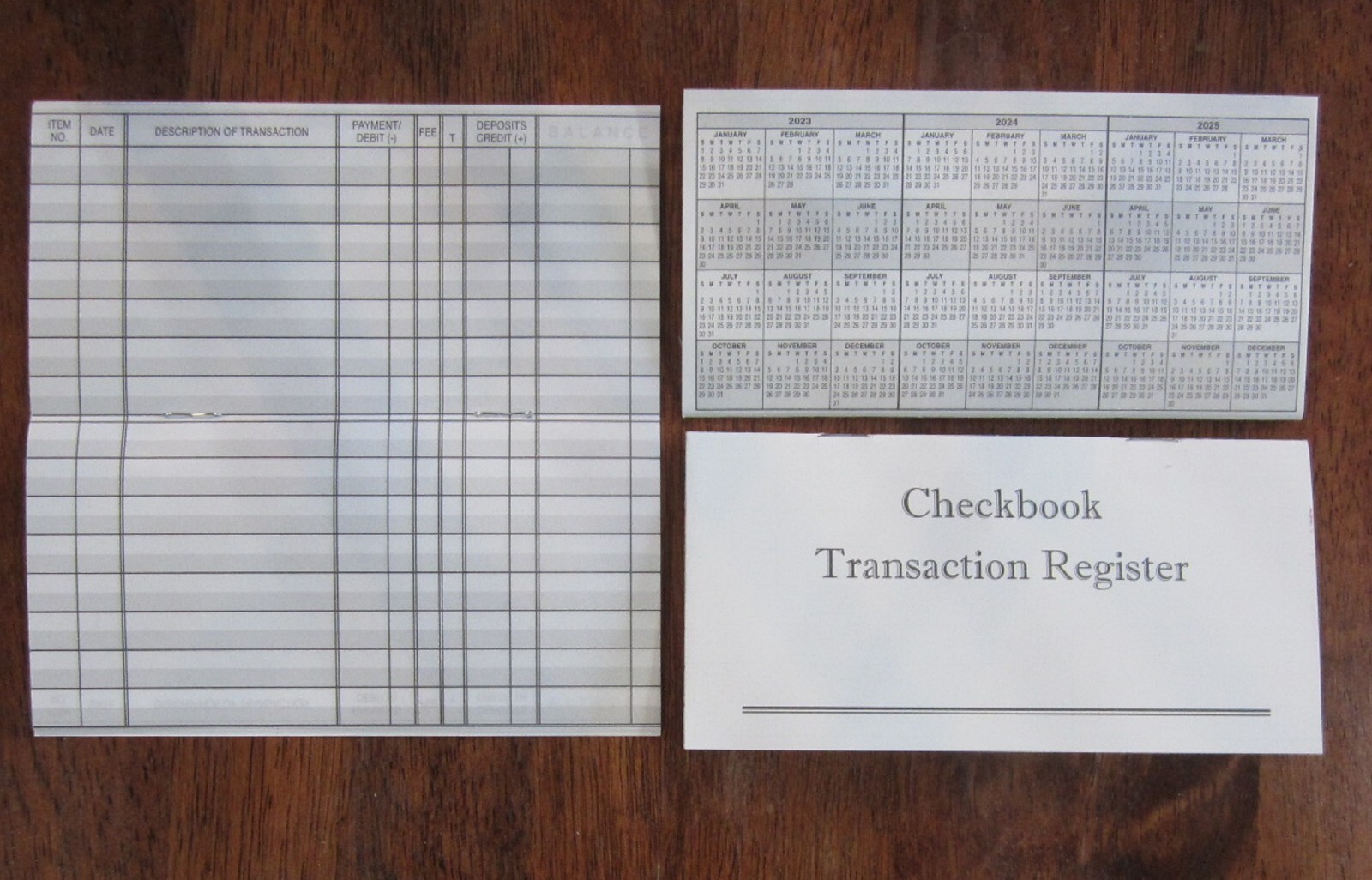 24 CHECKBOOK TRANSACTION REGISTERS CALENDAR 2023 2024 2025 CHECK BOOK REGISTER