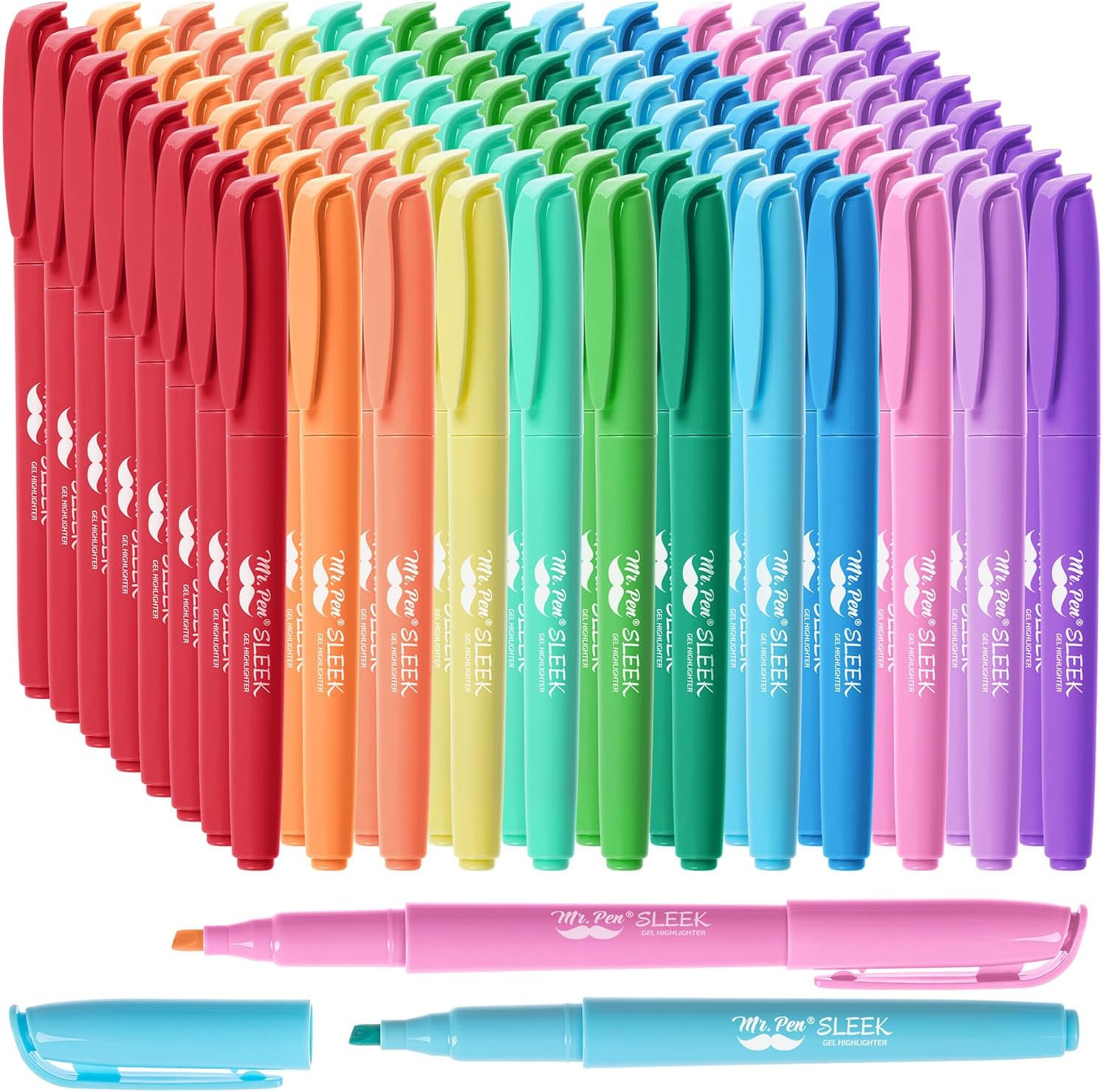 Pastel Highlighters, 96 Pack, Assorted Colors, Bulk Highlighter Set