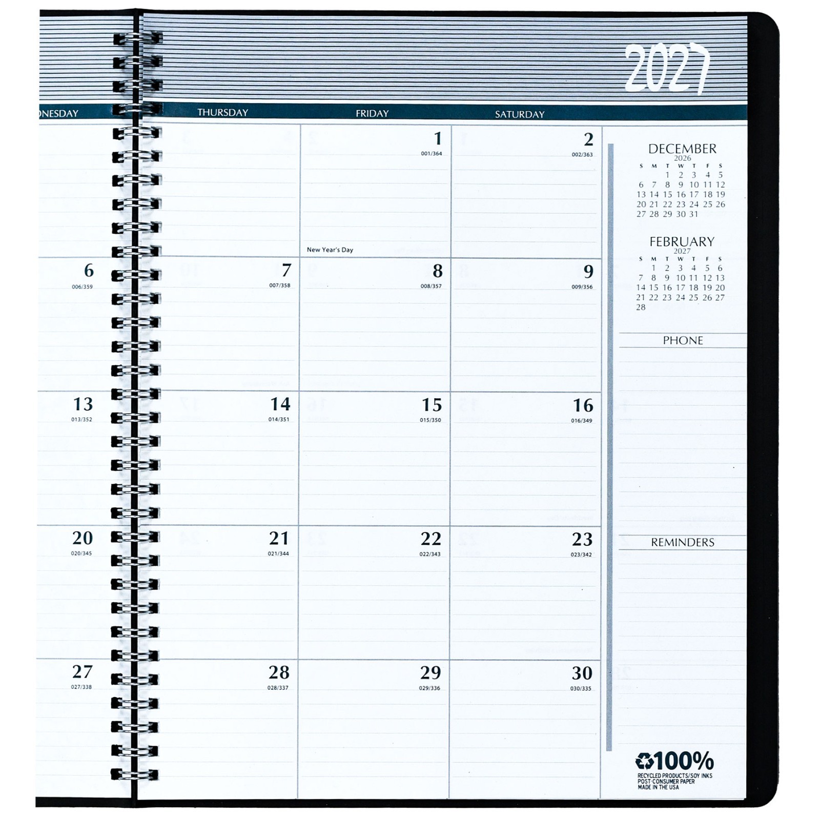 2026 & 2027 House of Doolittle 2620-02 HOD262002 2-Year Monthly Planner, 8.5×11″