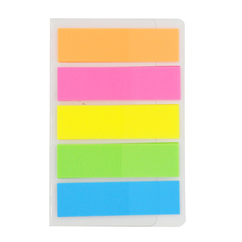 100Pcs Fluorescence Sticky Notes Memo Pad Loose-leaf Index Sticker Bookmark US
