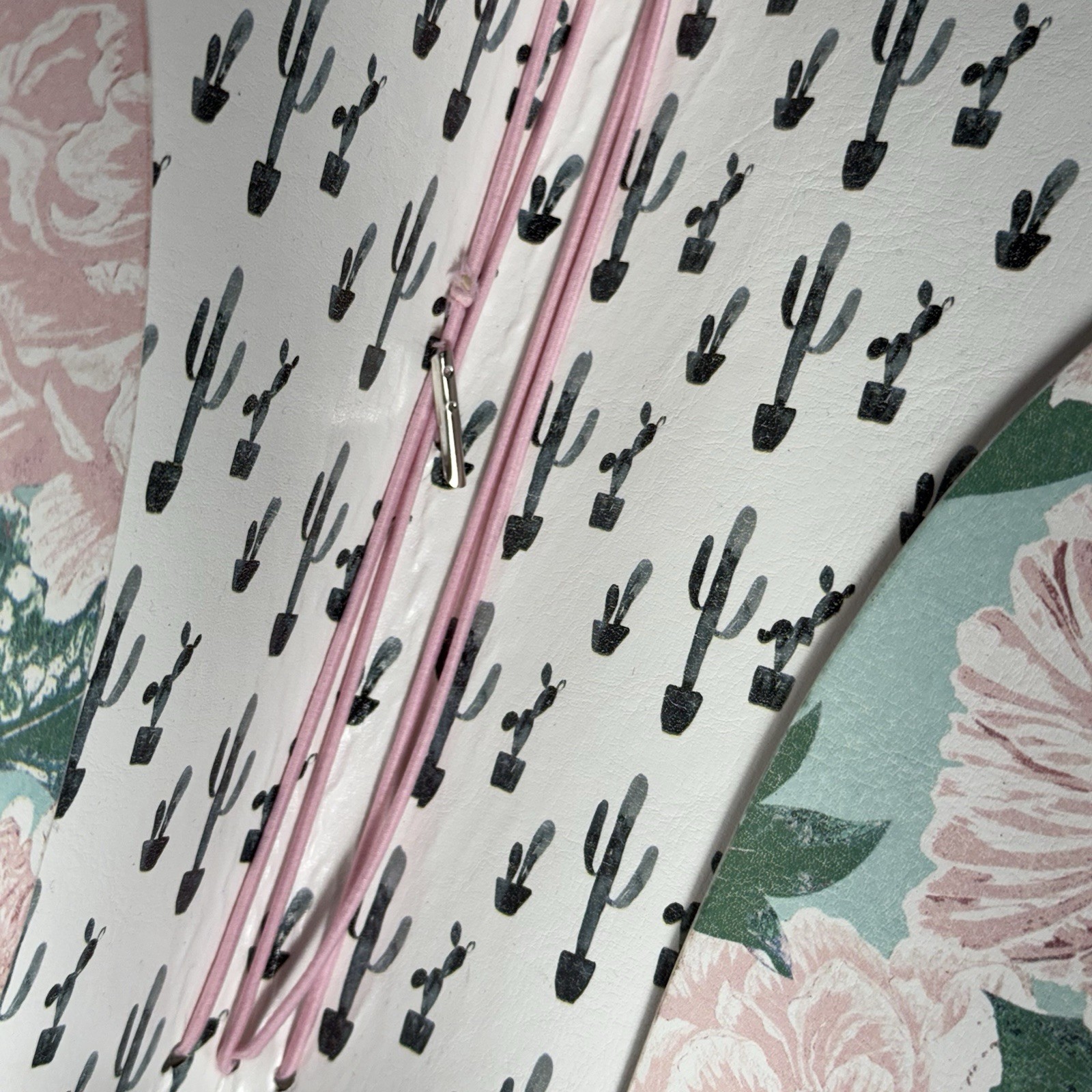 Unbranded Assorted Florals, Cactus Inside Journal Cover Pink, Green 6 1/2″x8″