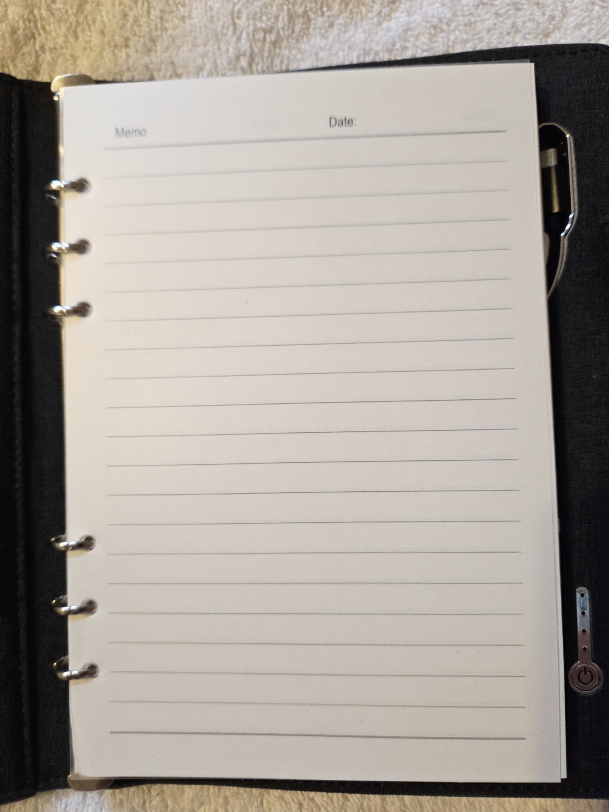 Organizer Notebook with Wireless Charging/USB Lightning/ Micro USB/Apple Charger