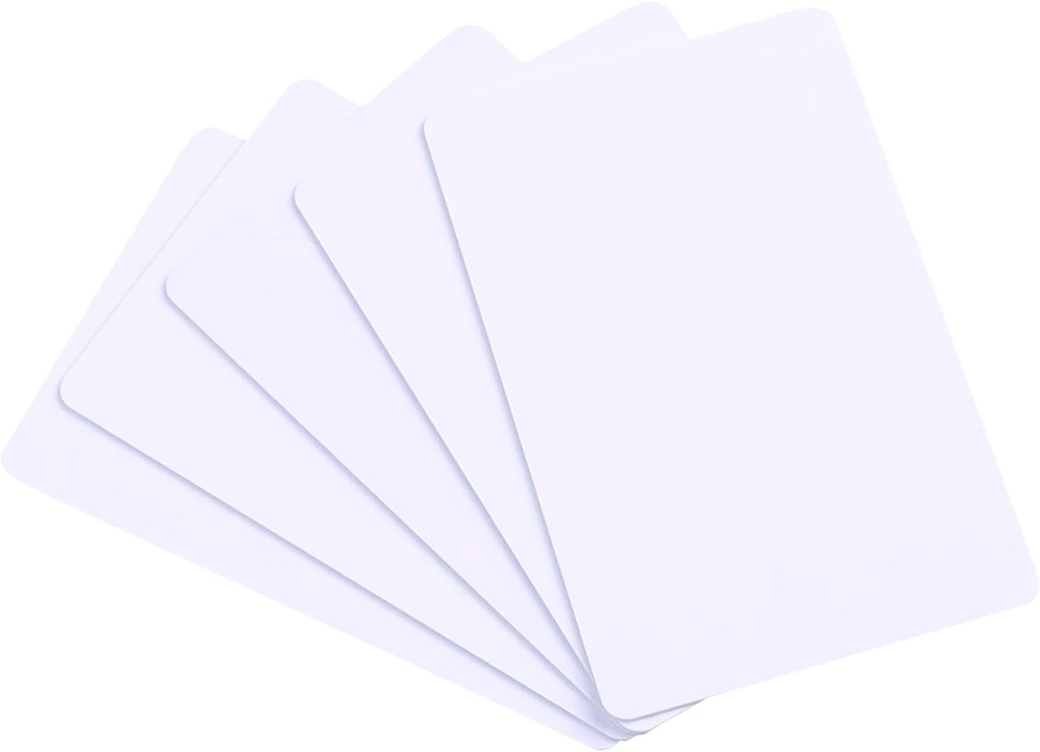 100 Pack Premium Blank PVC Cards CR80 30 Mil Graphic White Plastic ID Badge