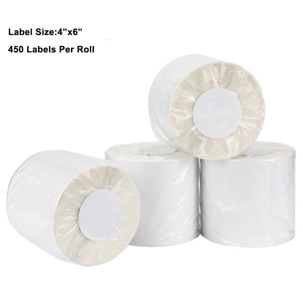 450/Roll 4×6 Direct Thermal Shipping Postage Labels Zebra ZP450 505 2844 Eltron