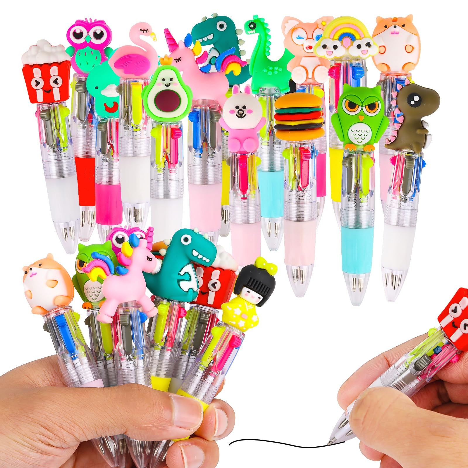 LOKIPA 30 PCS Multicolor Pen in One – 4-in-1 1 Count (Pack of 30),