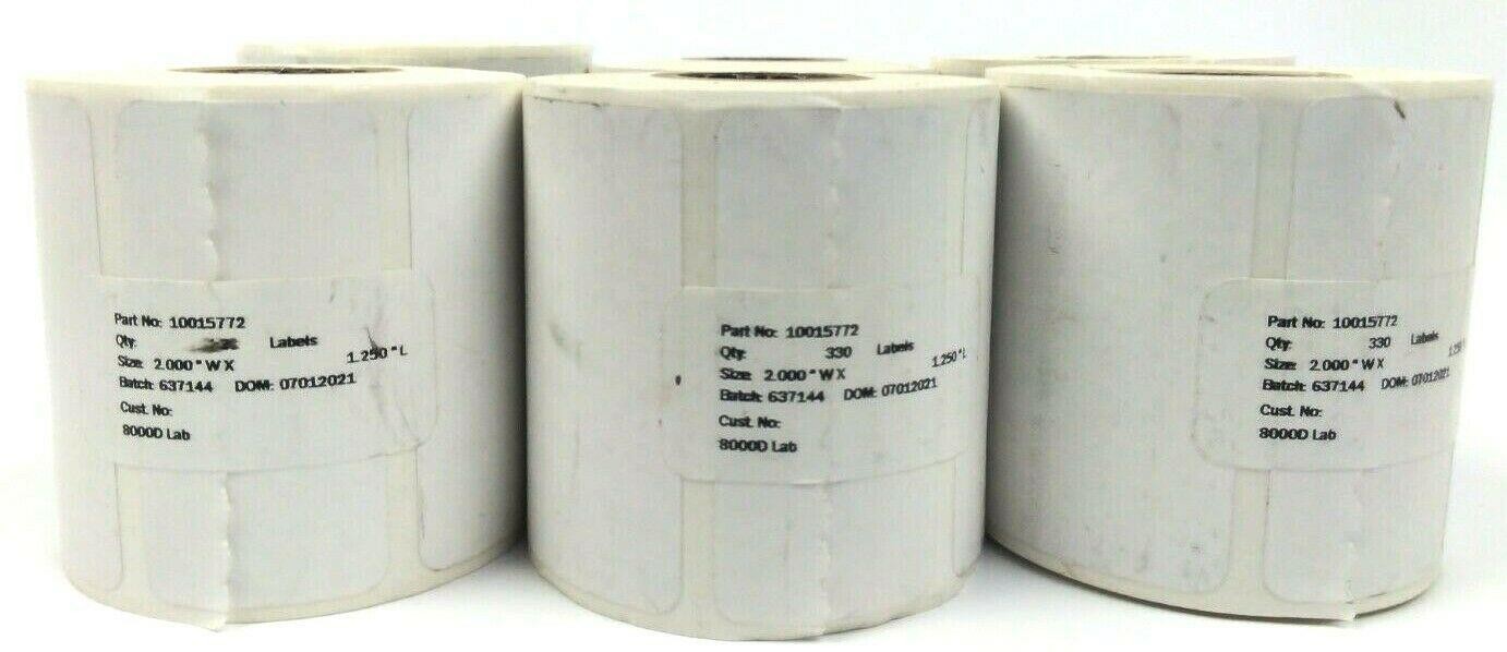Zebra Labels 2.0″ x 1.250” 8000D Lab Direct Thermal 10015772 Genuine – 6 Rolls