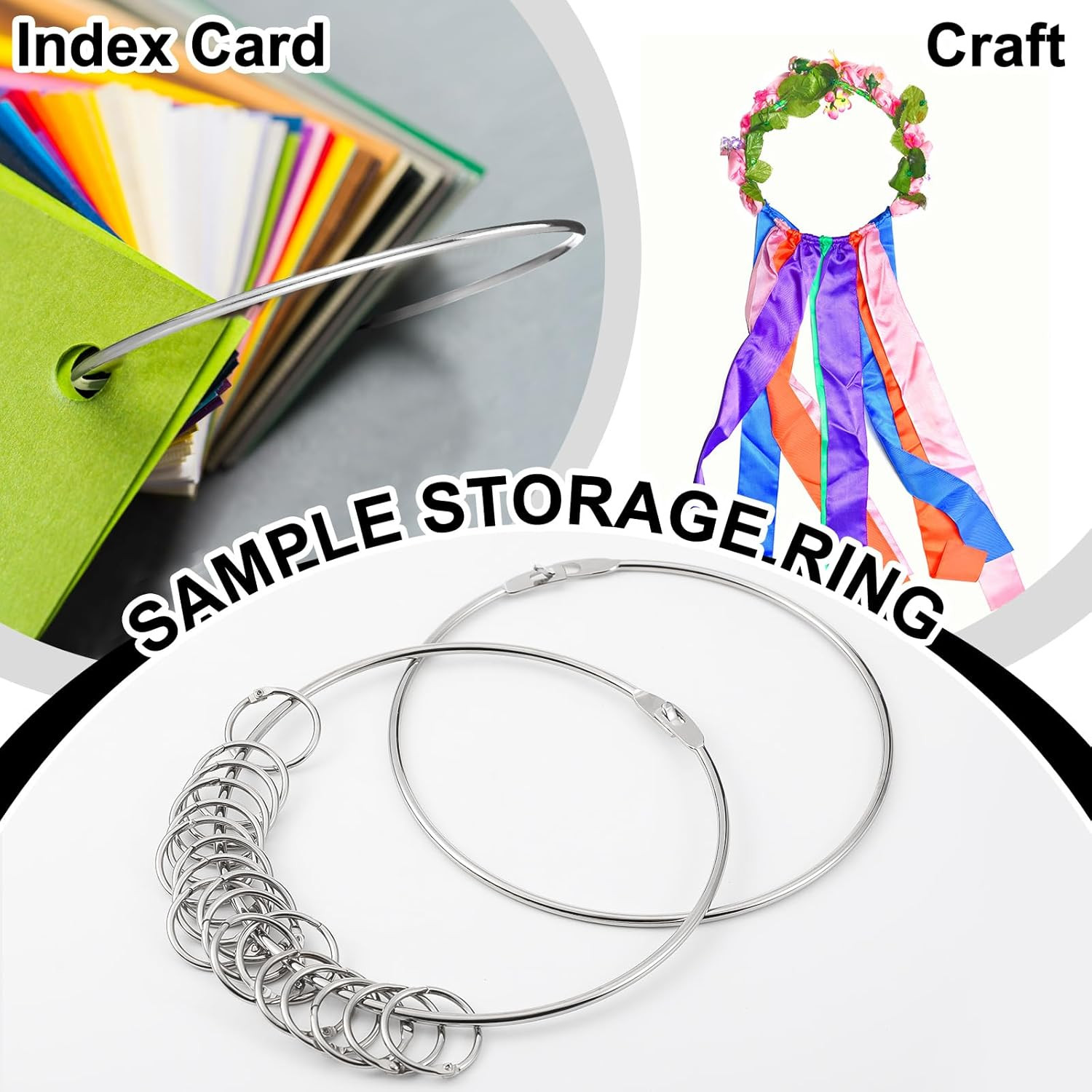 3 Pack 6 Inch Metal Rings Wrench Organizer Easy to Open and Close Heavy Duty for