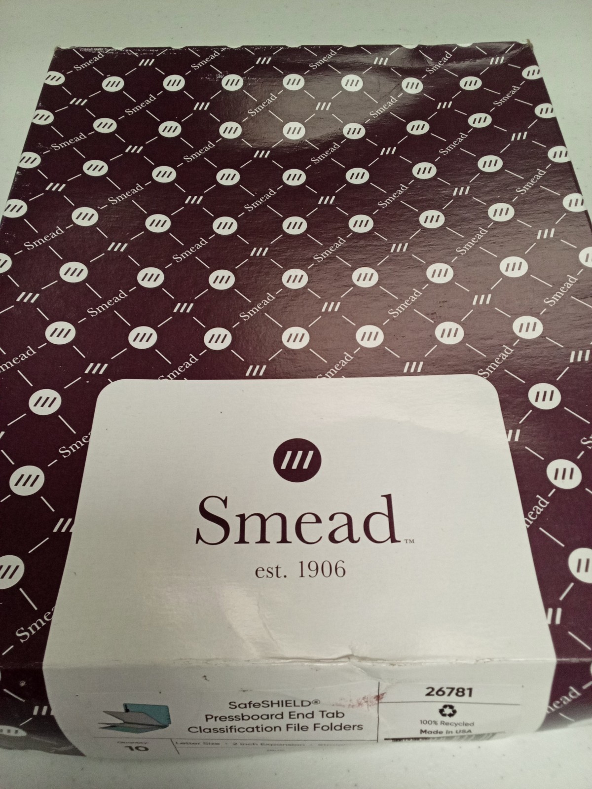 Smead 26781 Blue Colored File Folders With Reinforced Tab 2 Inch Expansion