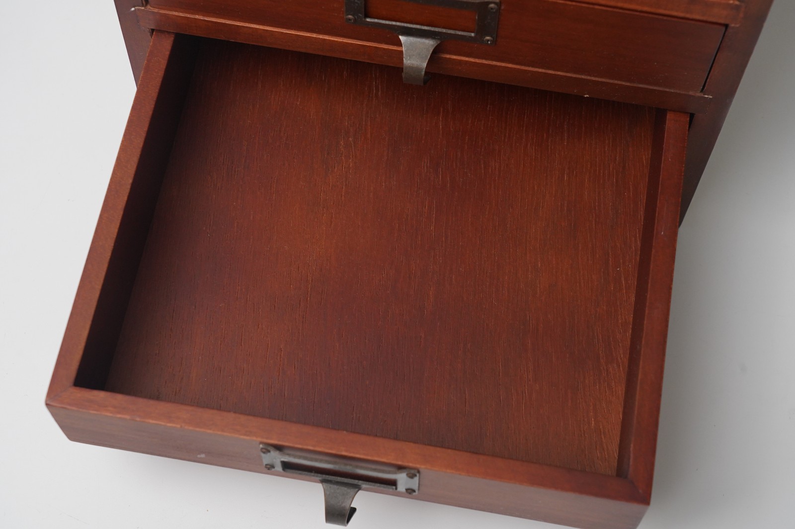 Pottery Barn Thailand Mission Style Wood Desktop Organizer 2 Drawers