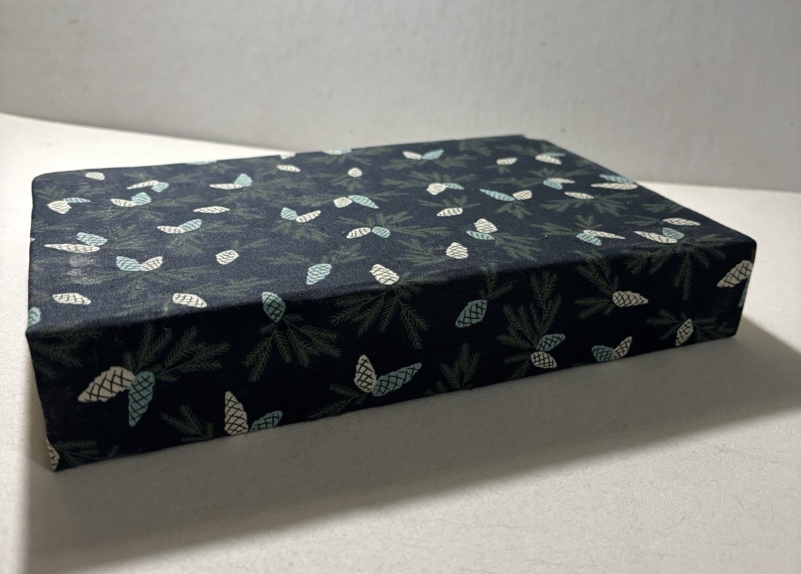 Handmade (fabric) Pinecones Design Blank Watercolor Sketchbook 9in. x 6in