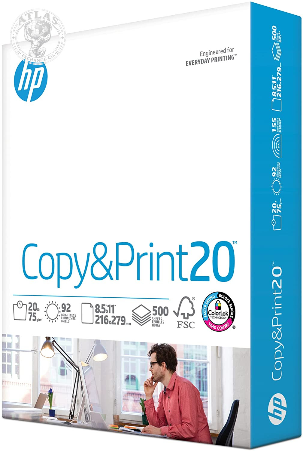 HP Printer Paper | 8.5 X 11 Paper | Copy &Print 20 Lb | 1 Ream Case – 500 Sheets