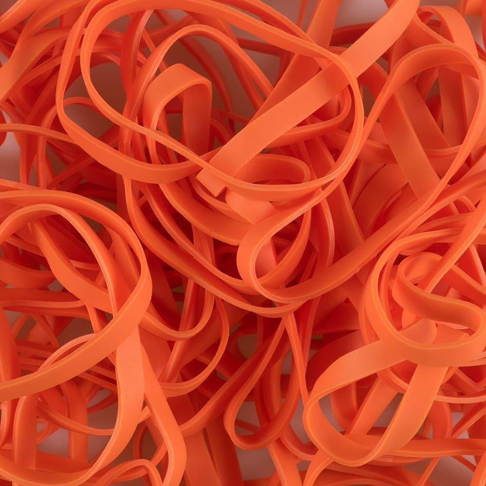 Durable Rubber Bands – Size 64 – Orange Multi-Purpose Rubberbands – 100/Pack