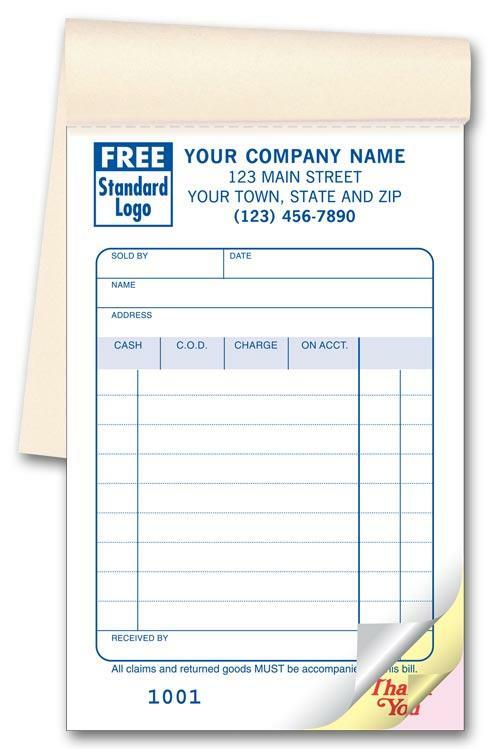 Multi-Purpose Small Sales Form / 3.375″ x 5.125″ / Nebs Deluxe 50-2 or 50-3