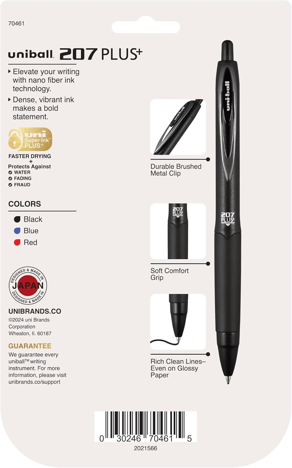Uni-Ball 207PLUS+ Gel, 0.7MM, Asst Bus, 6pk – Multifunction Writing Instruments