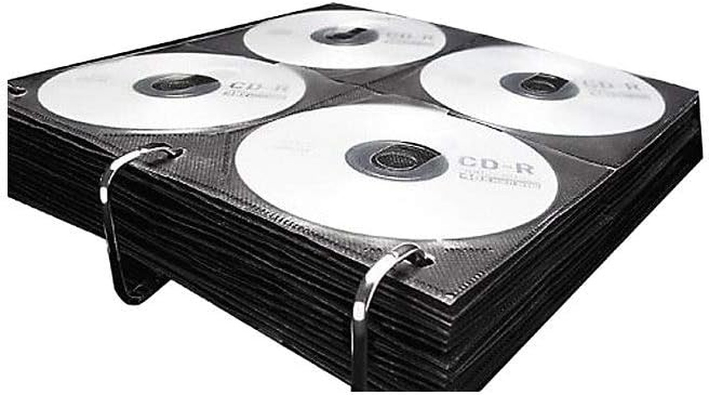 Vaultz CD Insert Pages, 3 Hole Punched, 10 X 10.875 Inches, 8 Cds/Page, 50 Pages