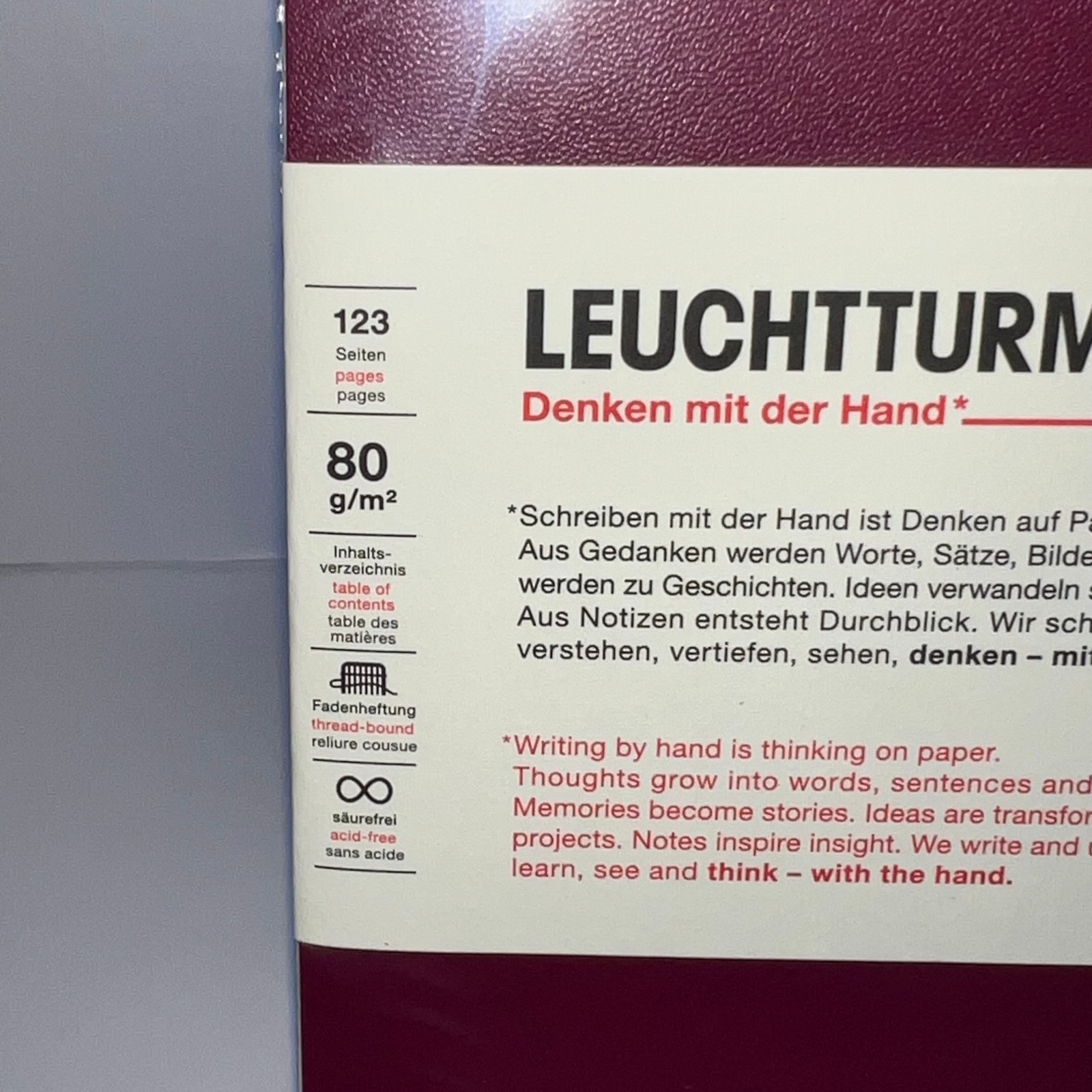 LEUCHTTURM1917 B6 + Dotted Notebook Softcover 80g – 123 pages – Port Red Sealed