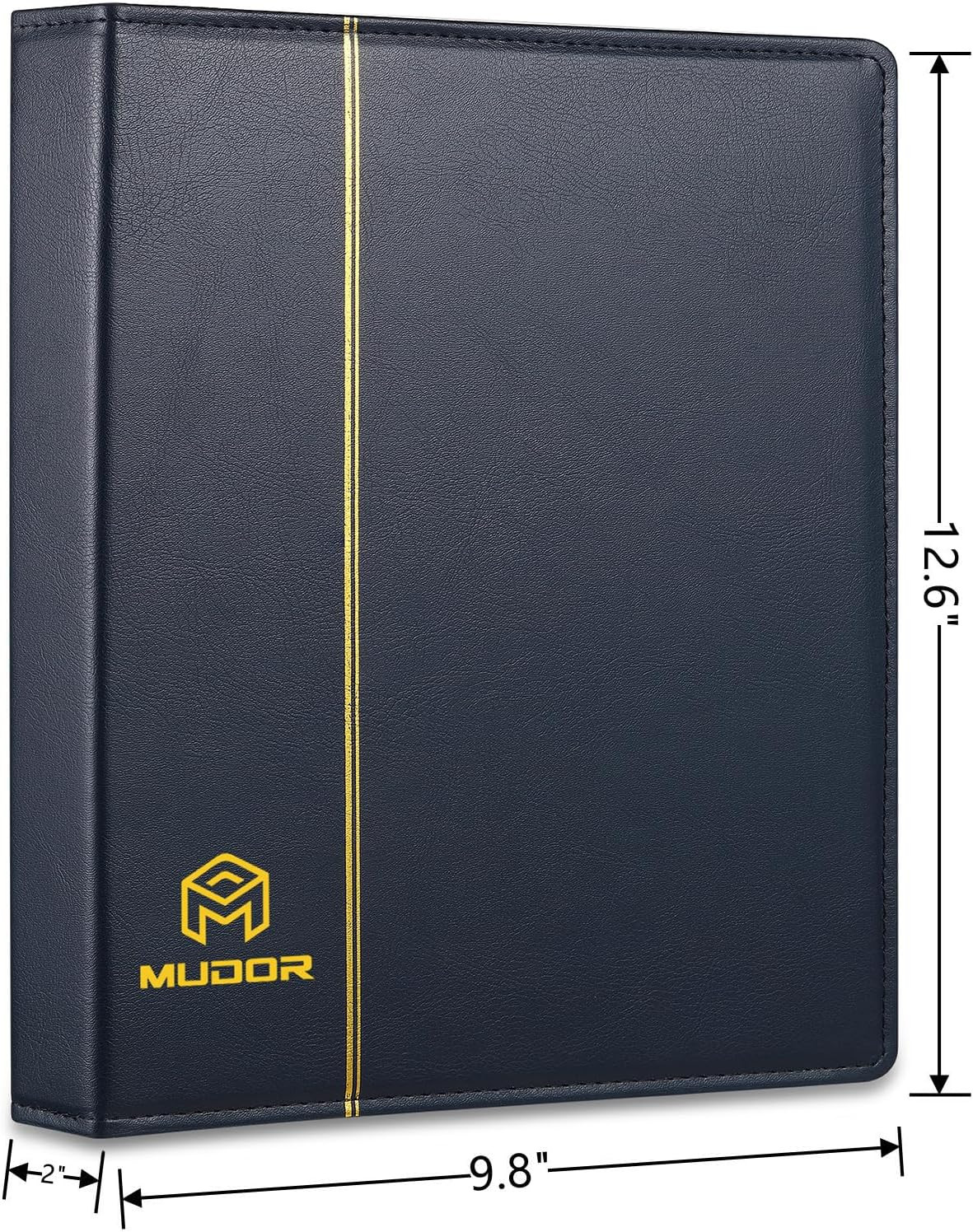 Empty Premium PU Classic Binder, 4 Ring Binder Albums Stockbook for Stamps, Docu