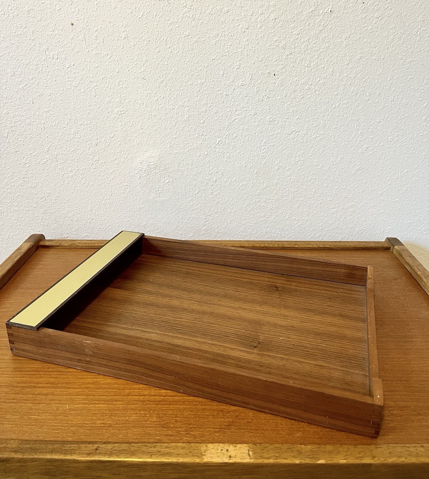 Vintage Mid Century Walnut Dovetail Paper Letter Tray – Artistic Office Products