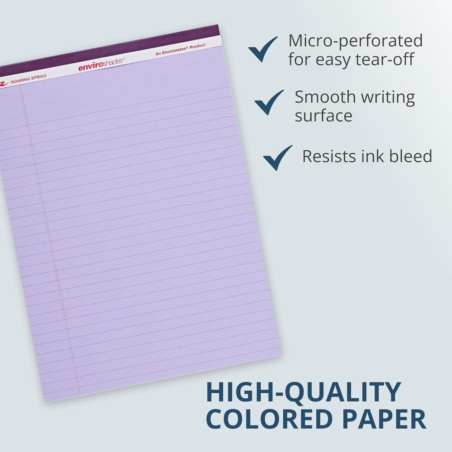 Enviroshades Orchid Legal Pads, 3 Pack, Legal Ruled Recycled Colored Writing Not