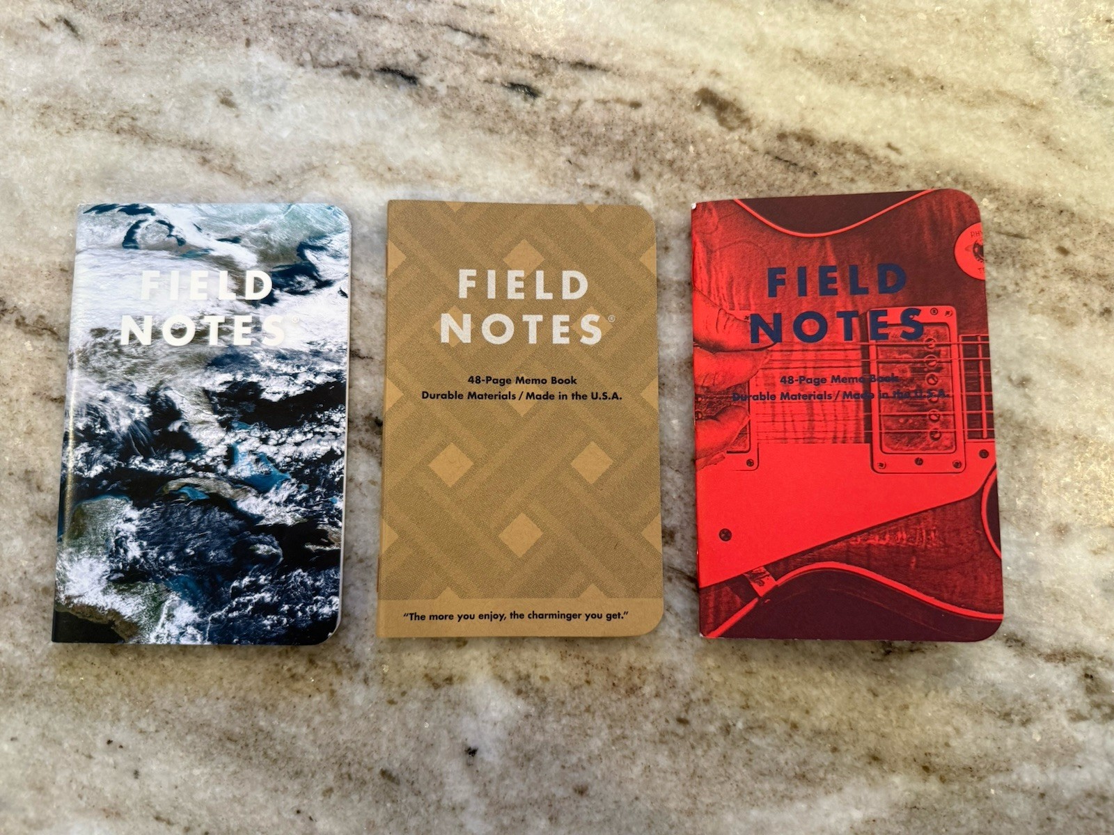 Field Notes Lot of 3 Memo Books Field Museum A Charming Beer Jason Isbell NEW