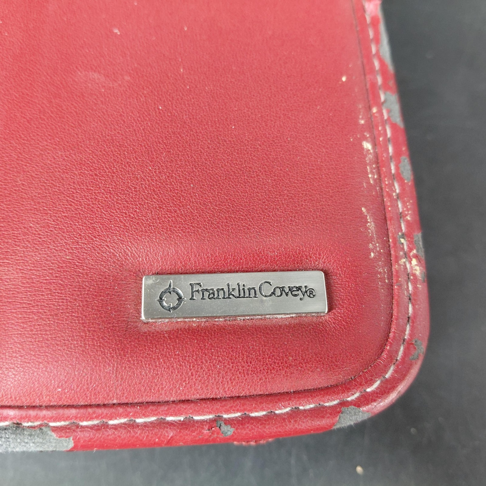 Franklin Covey Planner Starter Set Leather Zip Binder Medium Red Collin 3 Refill