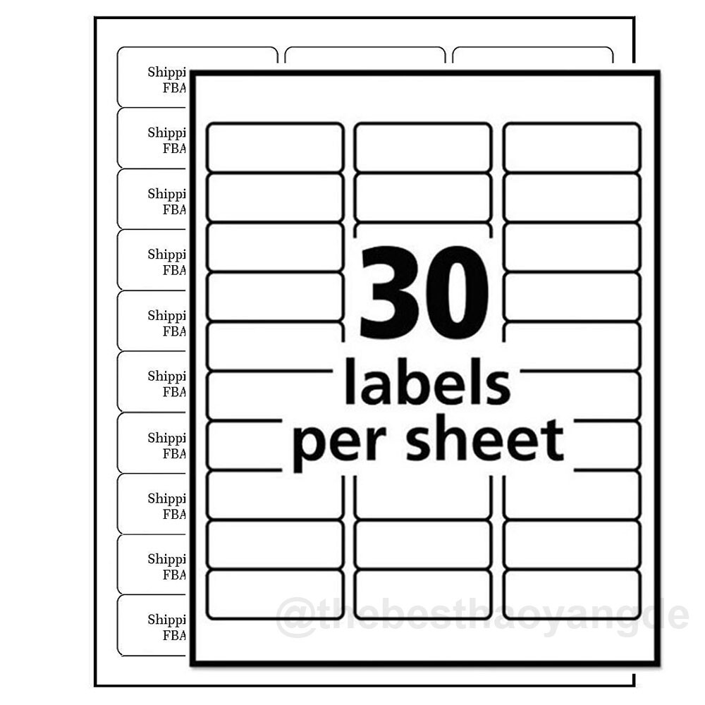 3000-150000 Shipping Address Labels Self Adhesive 1″x2-5/8″ ( 100-5000 Sheets )