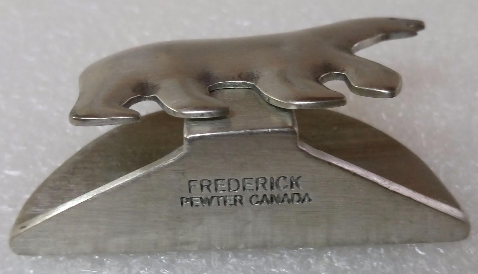 Bear Business Card Holder in Pewter by Frederick Design (Made in Canada)