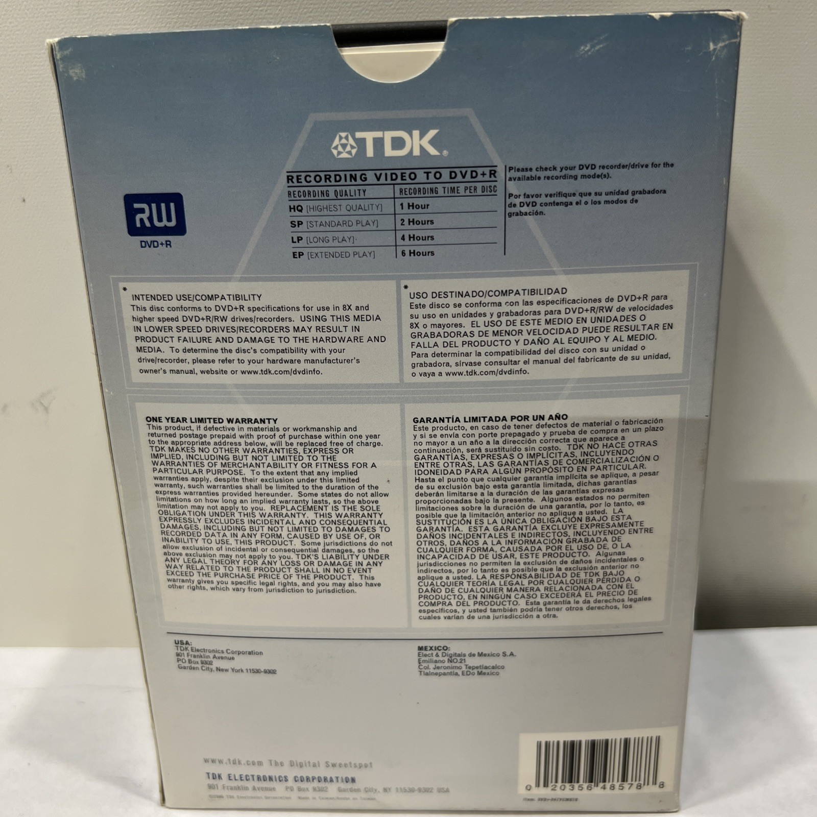 BRAND NEW–10 PACK TDK DVD-R Recordable Blank Discs *Up to 6 HRS Each*