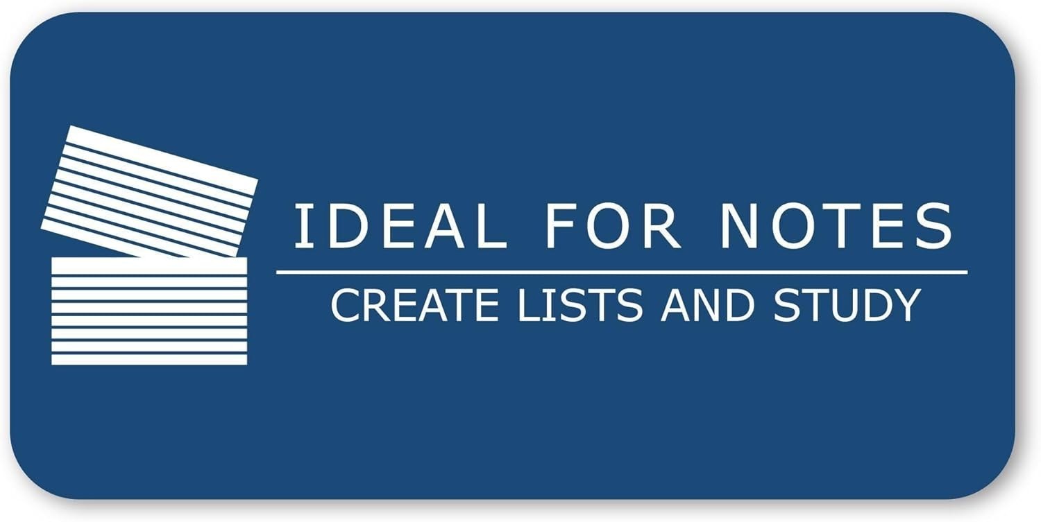 240 Ct 3×5 Index Cards, White, Ruled Front, Tray Holder Case