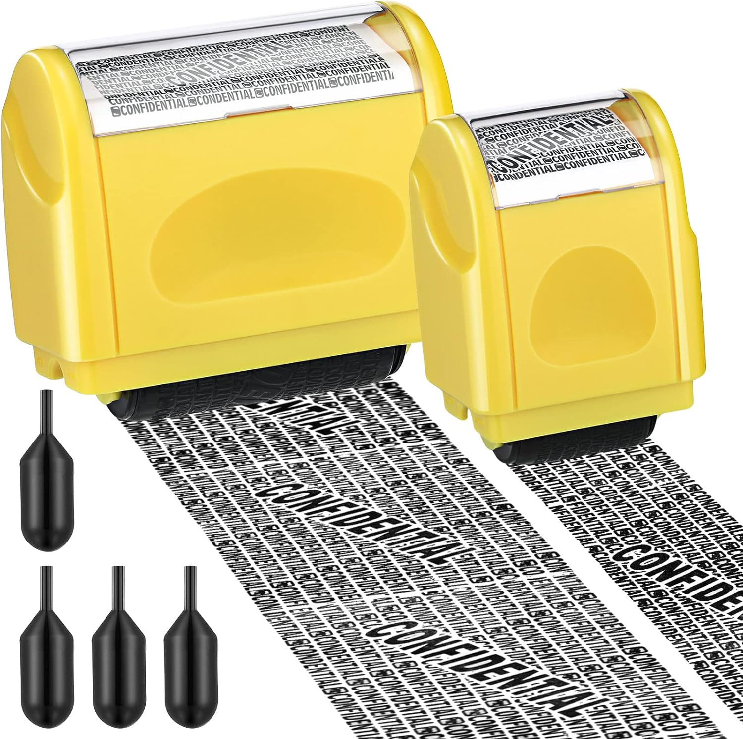 2 Pack Identity Protection Roller Stamps Identity Theft Stamp Confidential Ro…