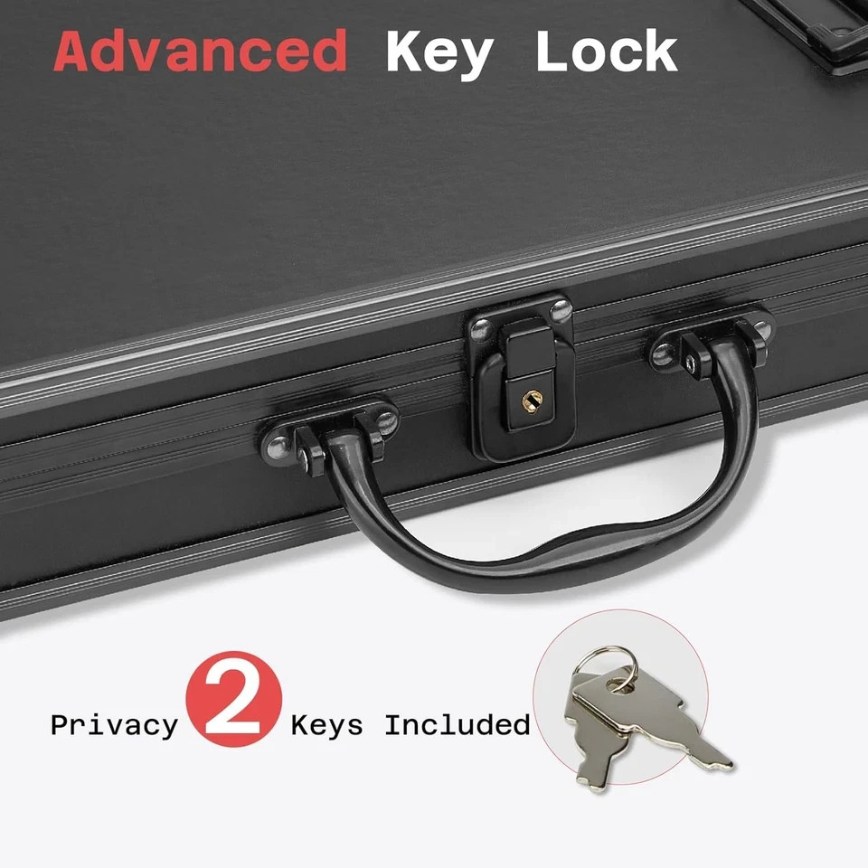 Sooez Key Lock Clipboard Storage Box, Heavy Duty Clipboard with Storage, Metal L