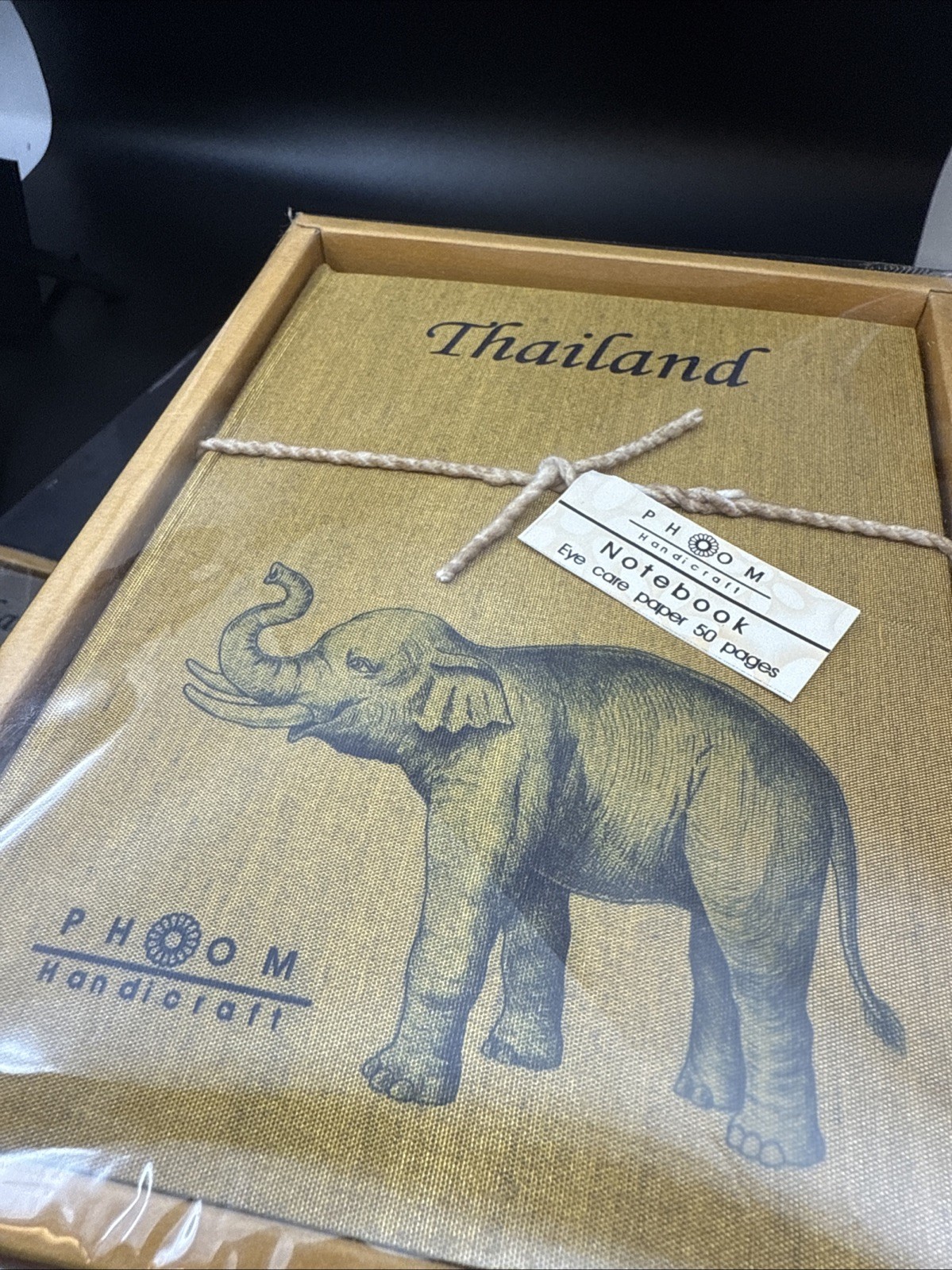 Phoom Handmade Thai Fabric Notebook 2 Pcs 50 Pages Gift Thailand Authentic
