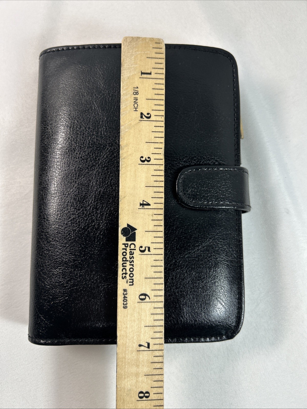 Black Business Leather Personal Calculator Organizer Folder Memo