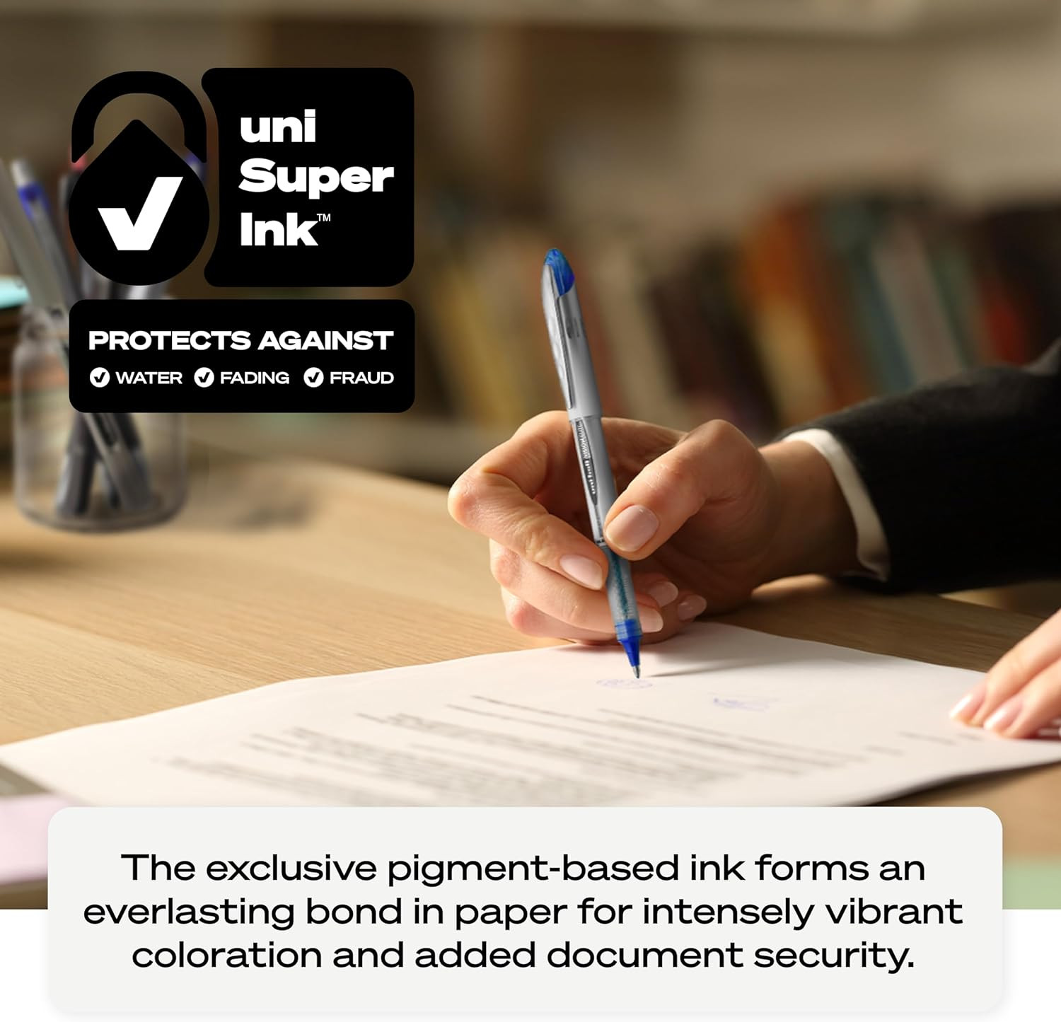 Uni-Ball® Vision™ Elite™ Liquid Ink Rollerball Pens, Bold Point, 0.8 Mm, Black B