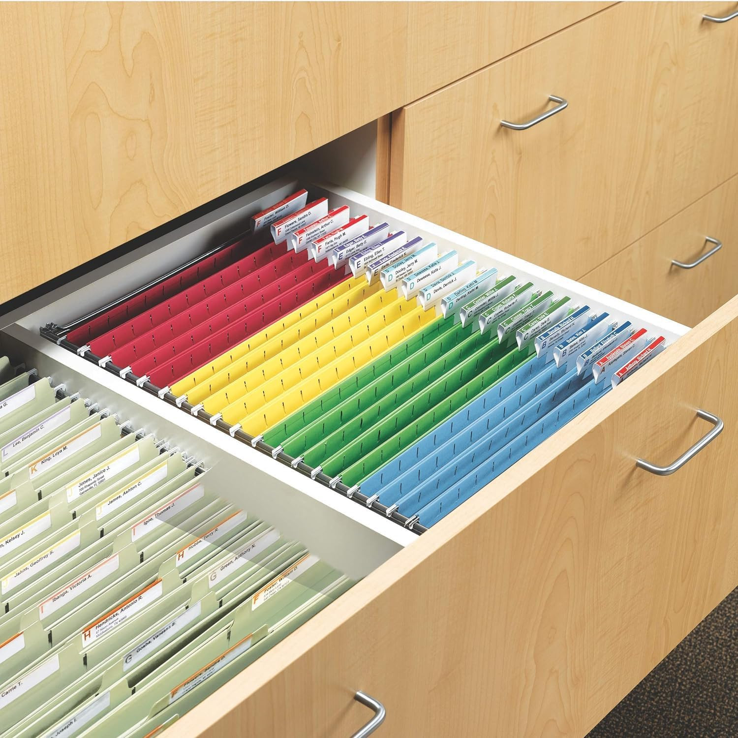Smead Steel Hanging File Folder Frames, 2 Count, Gray, Adjustable Depth 23″ to 2